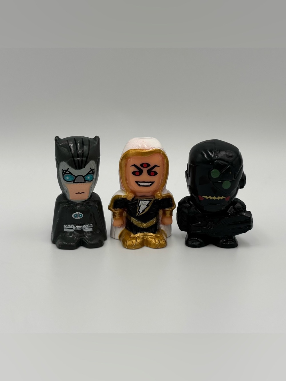 RARE Y2K DC Comics Forever Evil Chibis Toy Minifigure Lot Owlman Grid Black Adam